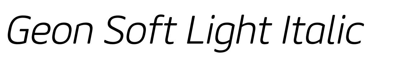 Geon Soft Light Italic
